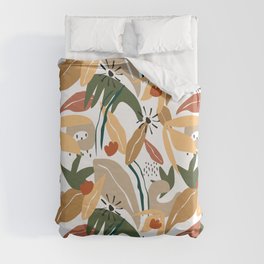 Bohemian Floral Abstract Duvet Cover