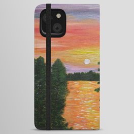 Acrylic Sunset Tree iPhone Wallet Case