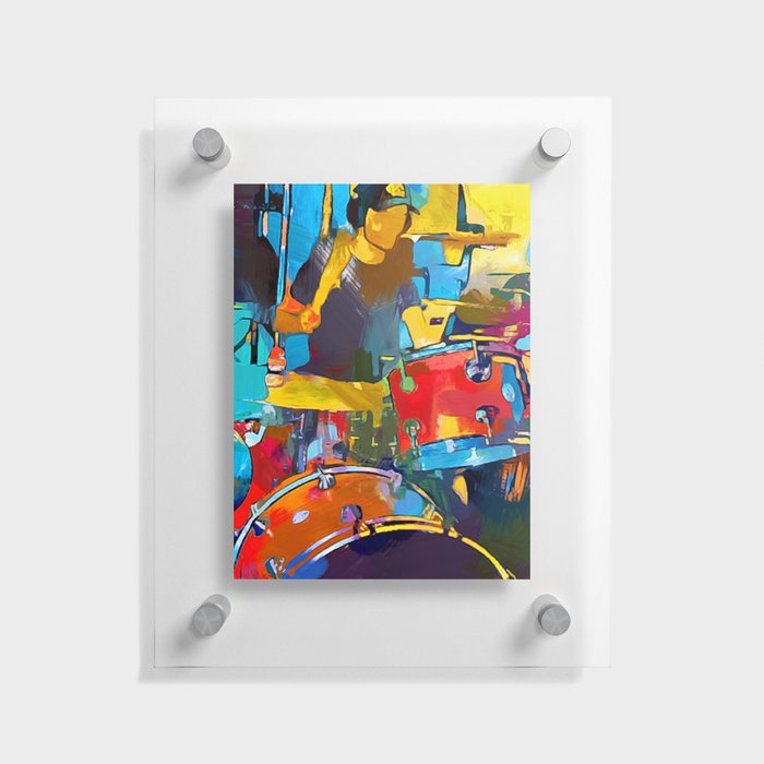 Drummer Floating Acrylic Print