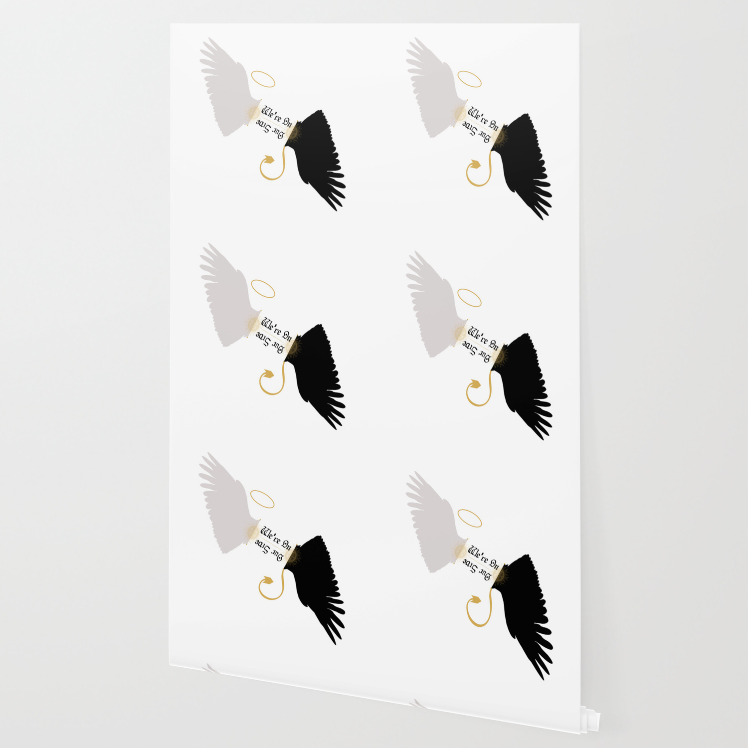 We Re On Our Side Good Omens Fanart Wallpaper By Akquill Society6