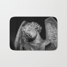  Angel | St. Pauls Cathedral, London | Black & White Photography | Travel Photography | Photo Print | Art Print Bath Mat | Statue, Angel, Photo, Peaceful, Bw, Black and White, B W, Black And White, Sad, Angelwings 