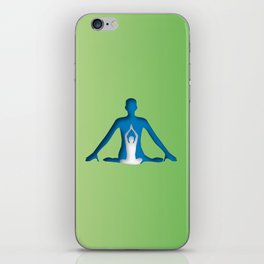 Yoga and meditation sun salutation position iPhone Skin