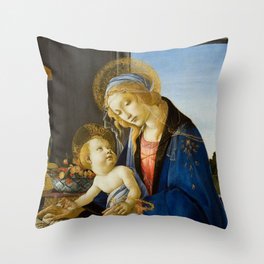 Sandro Botticelli - The Virgin and Child, 1480 Throw Pillow