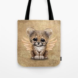 Cute Baby Cheetah Cub with Fairy Wings Tote Bag