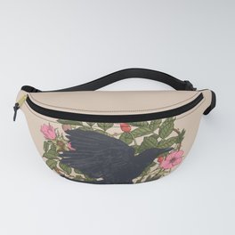 Raven and roses Fanny Pack