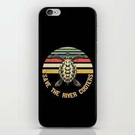 Save The River Cooters Vintage Turtle iPhone Skin