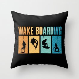 Wakeboard Wake Boarding Wakeboarder Wakeboarding Throw Pillow