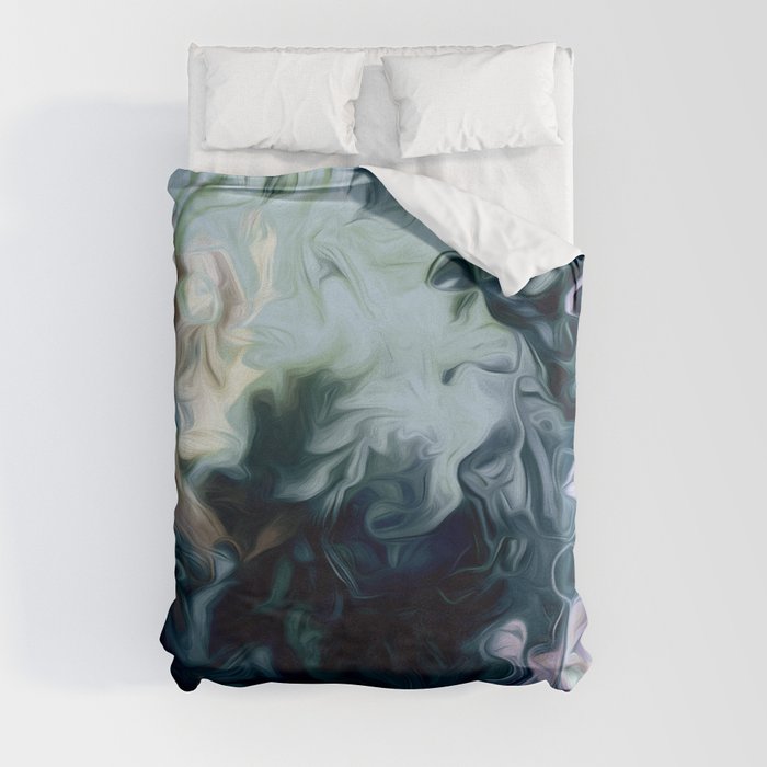 Smokey Desaturated Abstract Duvet Cover