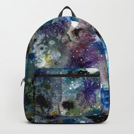 Galaxy within Aquarelle II Backpack | Explosion, Traditional, Stars, Violet, Pink, Hplovecraft, Painting, Clouds, Pattern, Abstract 