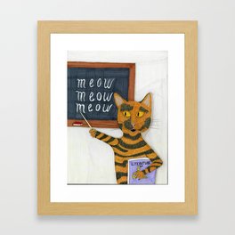 Smarty Cat Framed Art Print