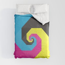 CMYK triangle spiral Comforters