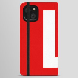Letter L (White & Red) iPhone Wallet Case