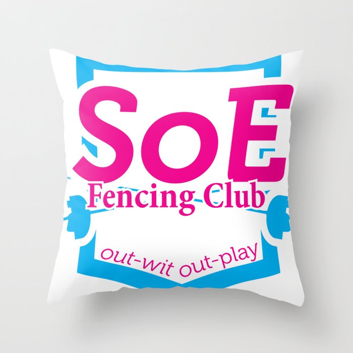 School of Epee logo Throw Pillow
