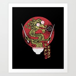 ramen dragon Art Print