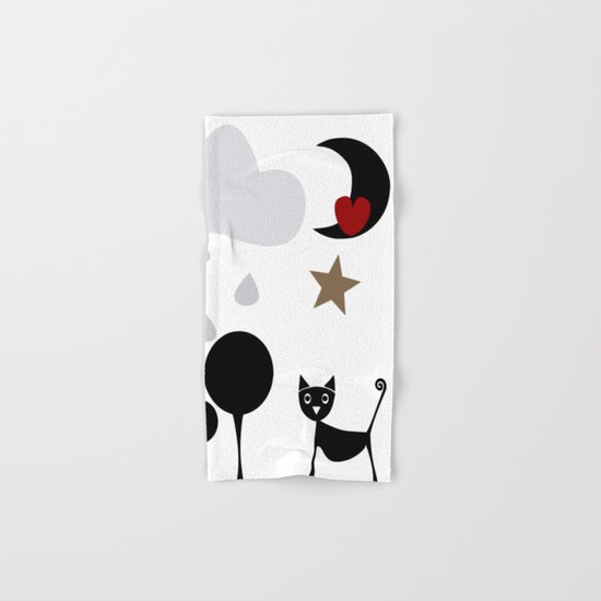 cat Hand & Bath Towel
