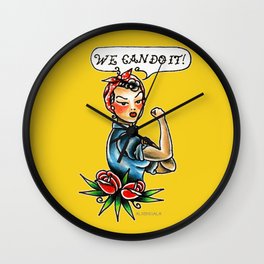 We Can Do It! Wall Clock