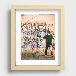 Tel Aviv Street Art / Tel Aviv is Where My Heart Is Recessed Framed Print