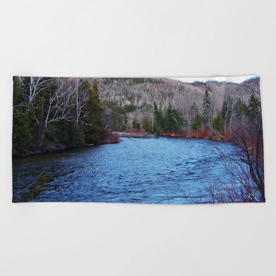 River in Nature Beach Towel