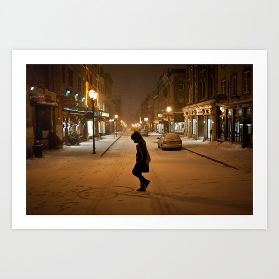 Québec Night Art Print