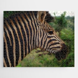 South Africa Photography - A Zebra In The Forest Jigsaw Puzzle