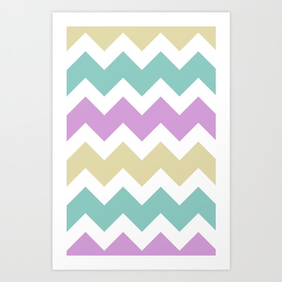 Chevron - Multi Art Print