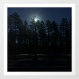 Moonlight Art Print | Digital, Dark, Photo, Nighttime, Color, Moonlight, Night, Moon 