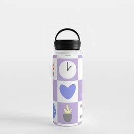 Color object checkerboard collection 7 Water Bottle