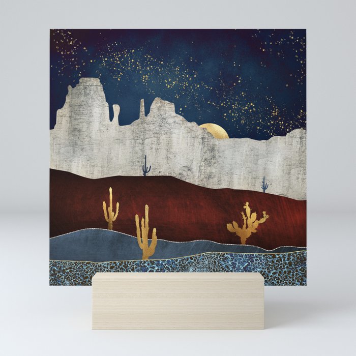 Moonlit Desert Mini Art Print