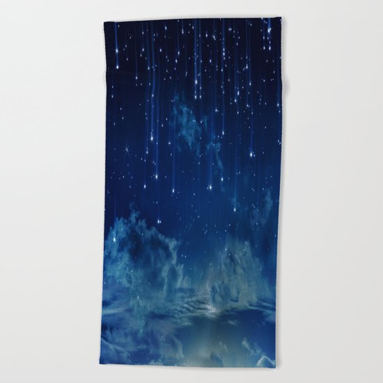 Falling stars I Beach Towel