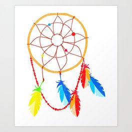 American Indian Dreamcatcher Native American History Design Art Print | Lakota, Graphicdesign, Americans, Heritage, Indigenous, America, Apache, Nativeamericanart, Choctaw, Columbus 