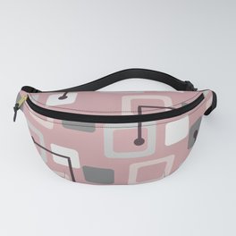 Midcentury 1950s Tiles & Squares Pink Fanny Pack