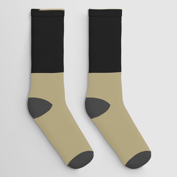 Letter N (Black & Sand) Socks