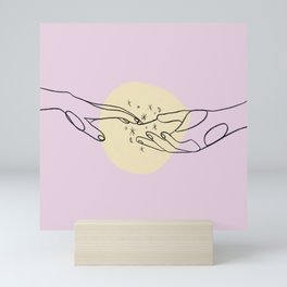 The Spark Between the Touch Of Our Hands Mini Art Print