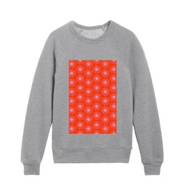 Midcentury Molecules Atomic Retro Dot Pattern Pink Red Kids Crewneck