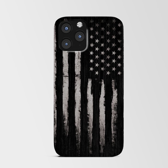 American flag White Grunge iPhone Card Case