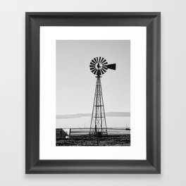 Windmill #blackandwhite Framed Art Print
