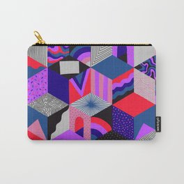 Isometric Cubes - Teal/Orchid/Strawberry Carry-All Pouch