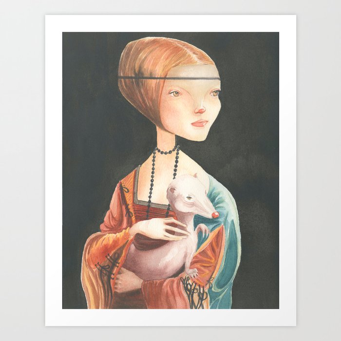 Lady with an Ermine Art Print