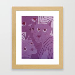 Weird Cats Framed Art Print