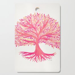 Tree of Life Watercolor – Pink Cutting Board