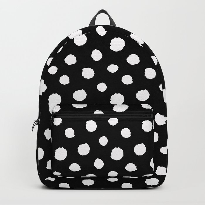 Minimal - white polka dots on black - Mix & Match with Simplicty of life Backpack