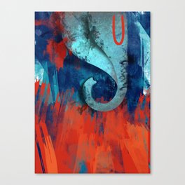 Ganesh in Blue (Ganpati Series) Canvas Print