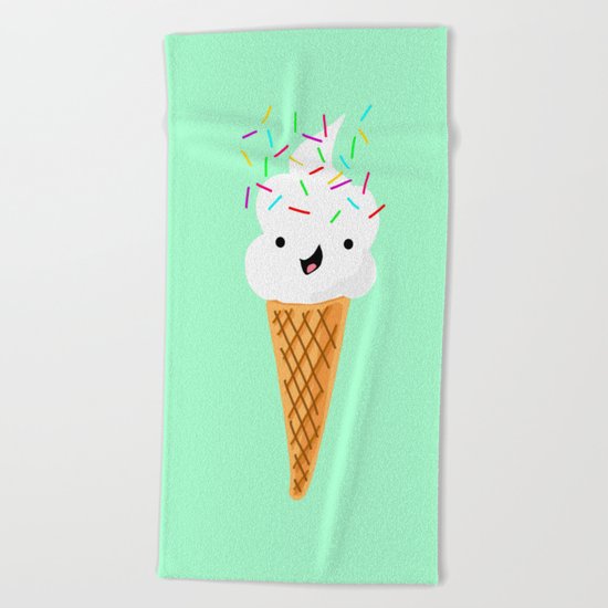 Happiness Is Sprinkles On Your Ice Cream Beach Towel