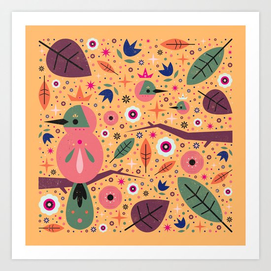 Royal Birds of Paradise Art Print