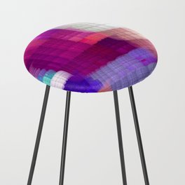 Purple Abstract Counter Stool