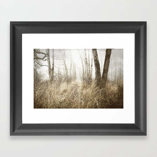 MIMICKED FORMS IN A MYSTERIOUS WOOD Framed Art Print