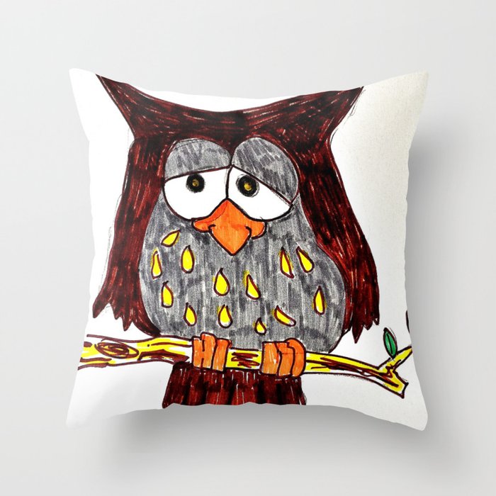 cute owl Throw Pillow