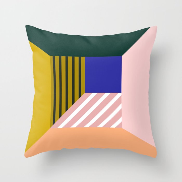 Abstract room b Throw Pillow