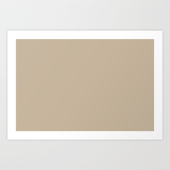Sand Dust Tan Solid Color Pairs To PPG Best Beige PPG1085-4 All One Shade Hue Art Print