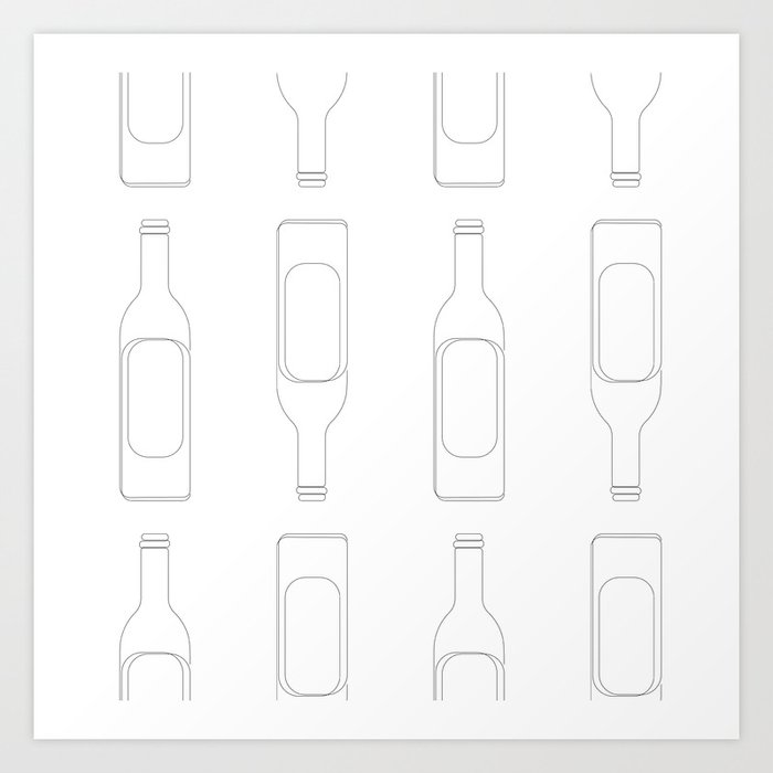 wine flasks Art Print
